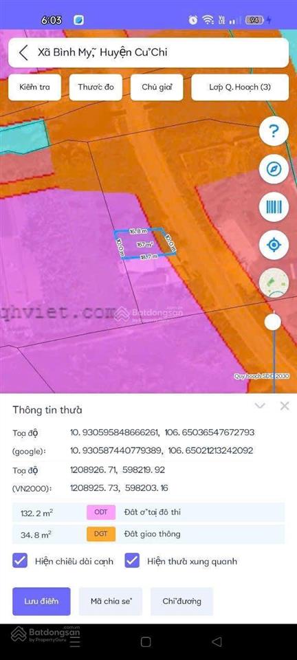 Mặt tiền sông sài gòn 167m2 gần cầu rạch tra bình mỹ củ chi. ngang 10 x 17m = 167m2
