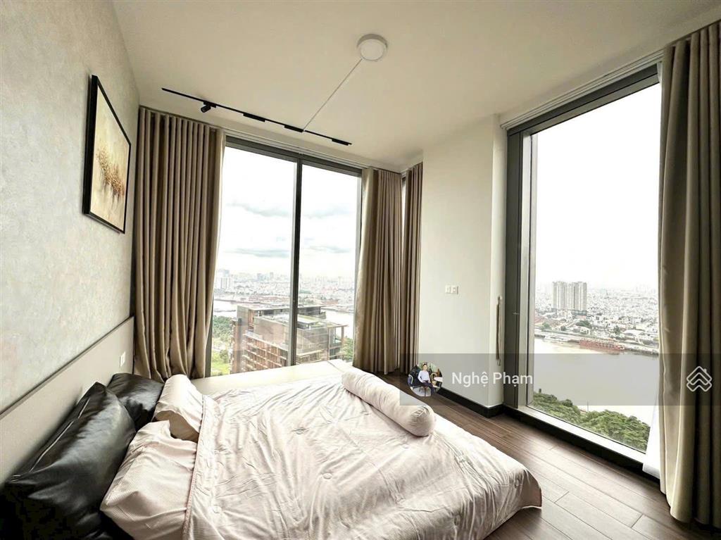 Cần cho thuê căn hộ 2pn empire city. căn góc view sông, view pháo hoa. nhà đẹp phong cách hiện đại