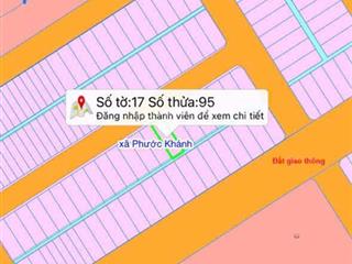 Bán gấp nền thuộc khu tđc xã phước khánh, diện tích 150,5m2, giá chỉ 2ty950tr, cách sài gòn chỉ 7km
