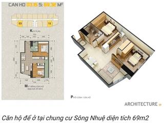 Bán chung cư sông nhuệ hà đông. 69m2 ban công đông nam