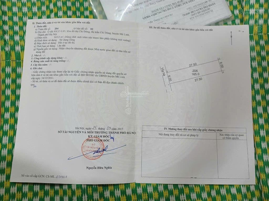 Chỉ 6 tỷ sở hữu ngay lô đất vàng kđt chi đông, 41tr/m2,  0976 453 ***