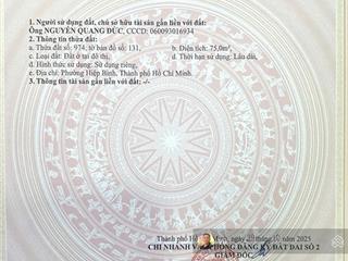 Bán 3 lô đất sổ hồng mới ra ngay mặt tiền đường gần chợ hiệp bình phường hiệp bình chánh
