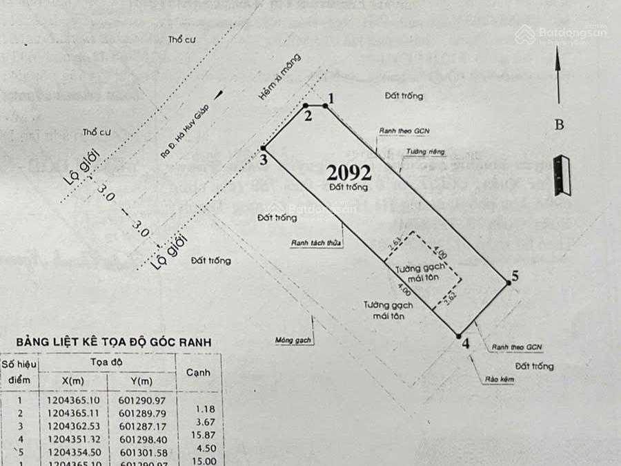 Bán đất ođt đường thạnh xuân 38 (kdc vạn xuân), q.12 71m (4,5 x 15,87) đường 6m