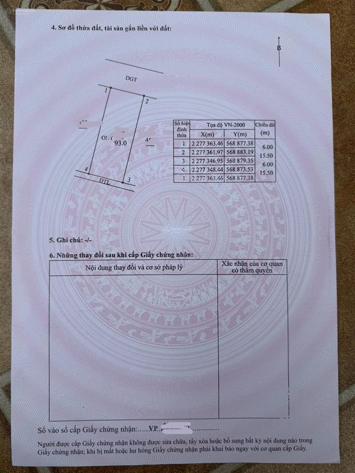 Bán lô đất 93m2 đấu giá xã thái hưng, hưng hà, hưng yên