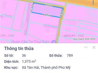 Bán lô đất siêu vip đường tuyến tránh phường tân hải (xã tân hải cũ) tp.phú mỹ