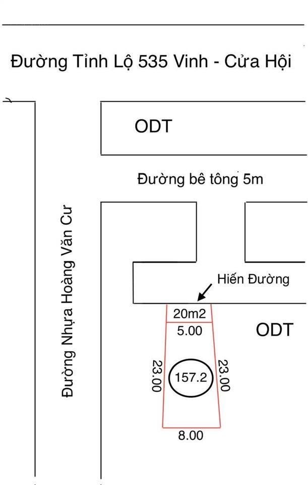 Duy nhất 1 lô nghi hoà nằm cách tỉnh lộ 535 chỉ 250m lối 2 đường hoàng văn cư rộng 12m