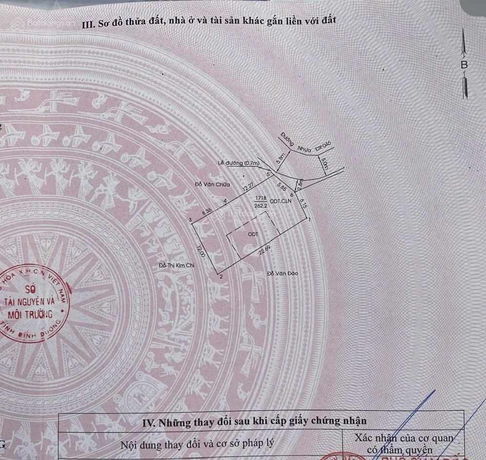 Đất xây biệt thự mặt tiền dx046 phường phú mỹ  thủ dầu một 12 x 22 thổ cư 60m2 chỉ 5 tỷ 400 còn tl