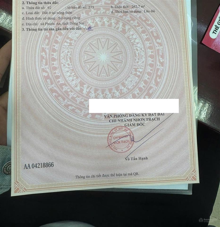 Đất nền dự án xdhn cần bán lô góc 2 mặt tiền đường 17m khu dân cư đường thông thoáng sổ hồng riêng