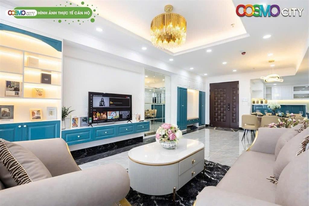 Cho thuê căn hộ cosmo city 3pn dt 122m2, nhà đẹp full nội thất giá chỉ 22tr.  0909 168 ***