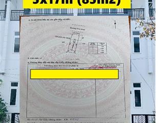 Nhà bán 85m2 (5x17m) |sổ hồng riêng hoàn công |tư vấn chi tiết 100%