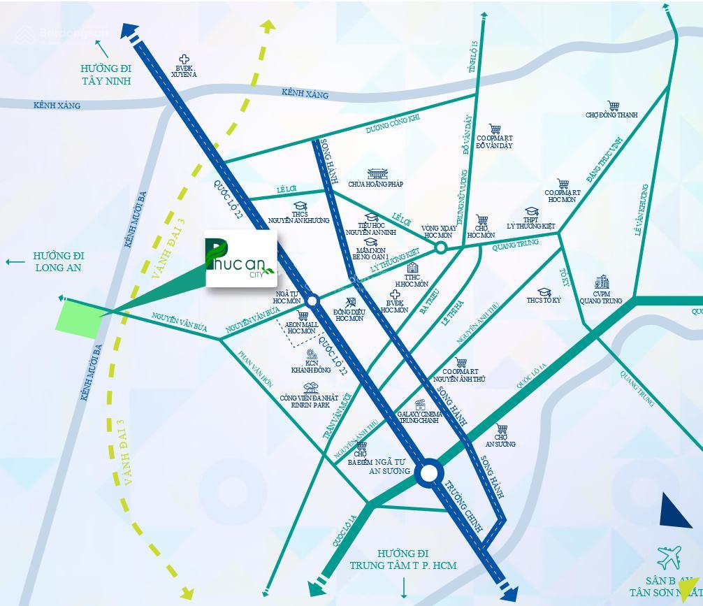Phúc an city | vị trí đẹp liền kề vinhomes hóc môn. nhưng giá chỉ bằng 1/5 vinhomes