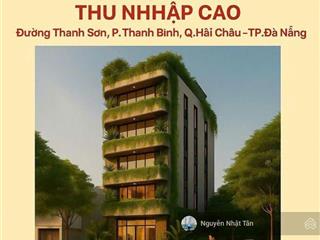 Trung tâm hải châu  6,3m nở hậu 9m ngang mặt tiền thanh sơn  186m2 đất