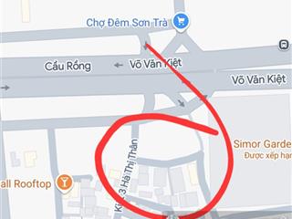 Lô đất ngay chợ đêm sơn trà mới  ngay cầu rồng  hà thị thân  145m2  trung tâm sơn trà