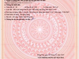 Bán đất tại lộc an, 1,49 tỷ, 94m2, mặt tiền rộng 5m, pháp lý đầy đủ