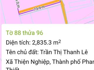 Bán đất thiện nghiệp qh đất ở  đt 2.835m2  giá 5tỷ hết sổ