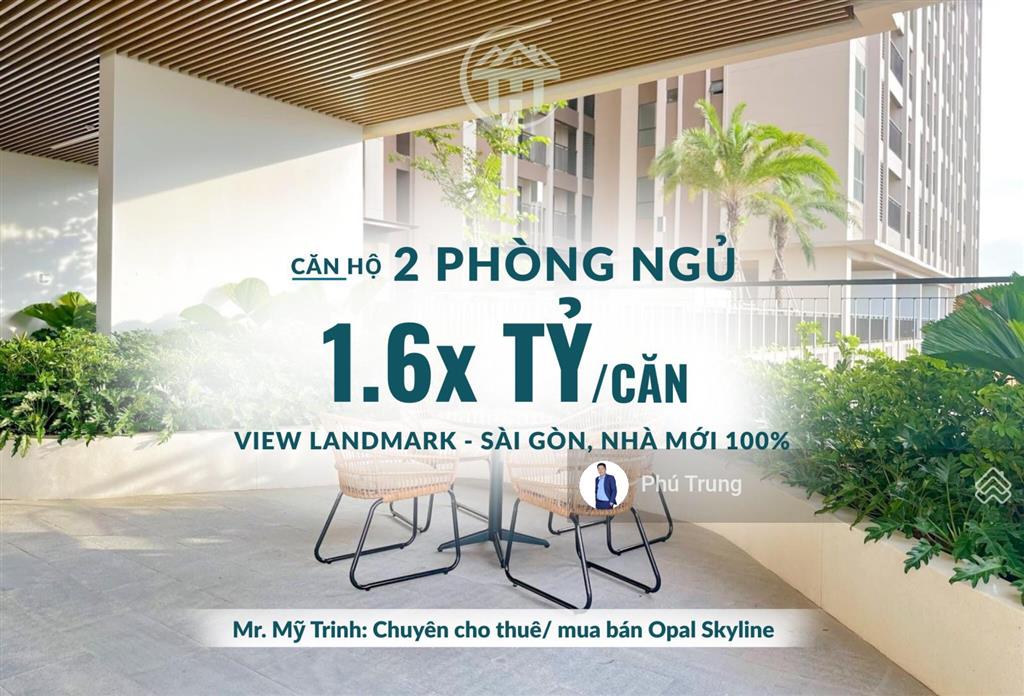 Một căn 2pn duy nhất tại opal skyline với giá 1.6x tỷ. nhà mới, view landmark, tầng đẹp. em ngay