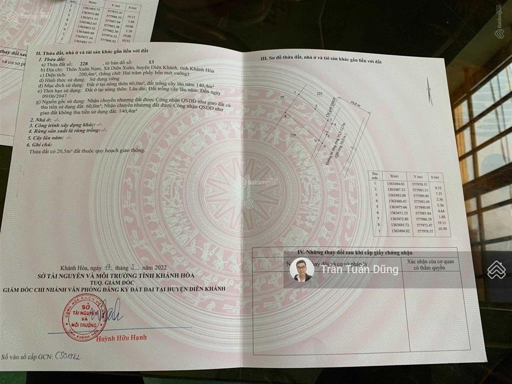 Bán gấp 2 lô mặt tiền liên xã diên xuân giá rẻ đầu tư