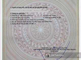 Bán gấp lô phường tây nha trang giá rẻ