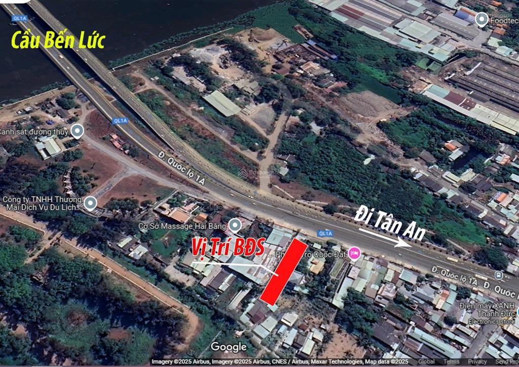 Đất 277m2, mặt tiền quốc lộ 1a gần cầu bến lức, xã thạch đức, bến lức long an giá quá rẻ