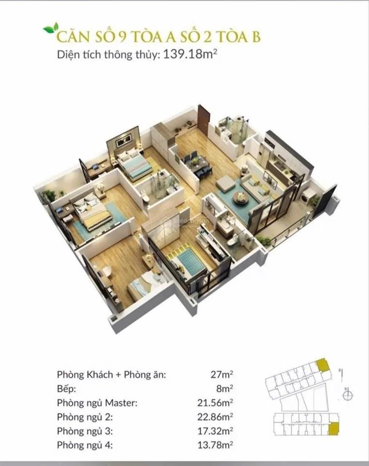 Chính chủ bán căn chung cư 4 phòng ngủ green pearl ban công đông nam