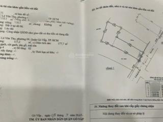 Hẻm xe tải 77tr/m2 nguyên văn khối phường 9 gò vấp
