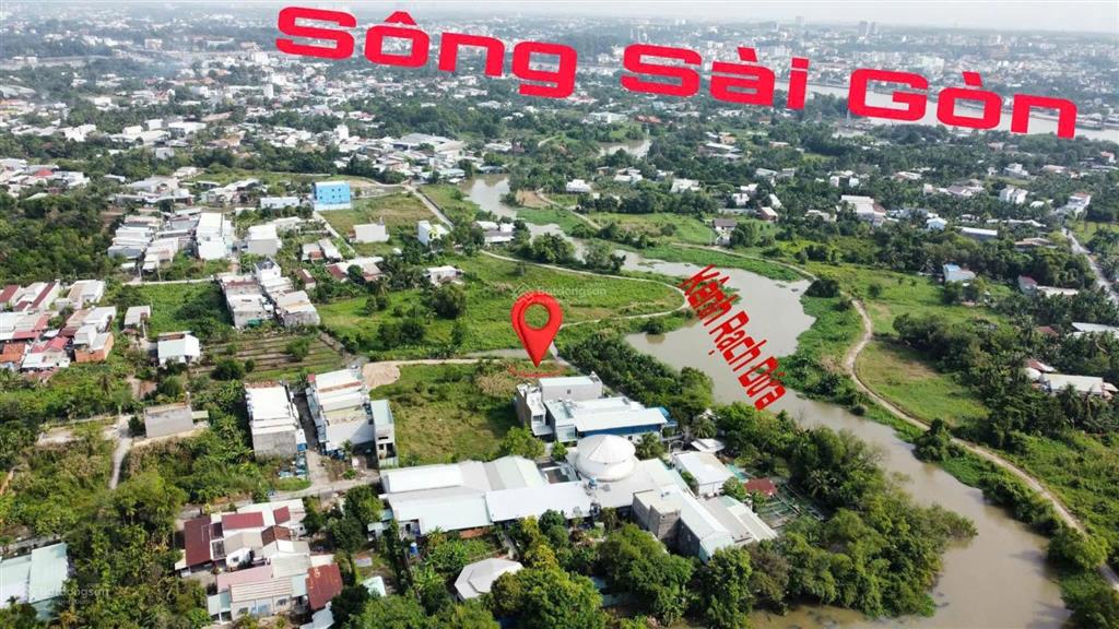 Đất thổ cư xây dựng hoàn công mặt tiền rạch bình mỹ củ chi