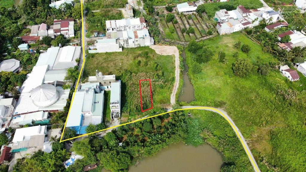 Đất thổ cư xây dựng hoàn công mặt tiền rạch bình mỹ củ chi