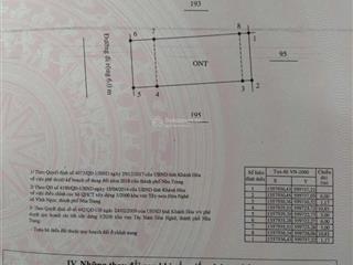 Bán đất thổ cư. khu hòn thơm, xuân ngọc, vĩnh ngọc, nha trang. dt90m2. ngang 6m. giá1,44 tỷ
