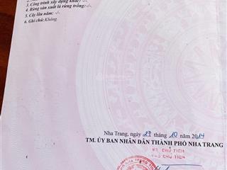 Bán đất hẻm nguyễn biểu, vĩnh hải, nha trang. dt 122,8m2. ngang 7,1m. giá 6 tỷ.  0931 183 ***