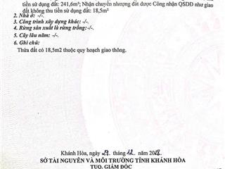 Bán đất đường mai thị dõng, vĩnh ngọc, nha trang. dt 350m2. ngang 8,5m. sổ hồng thổ cư. giá 26tr/m2