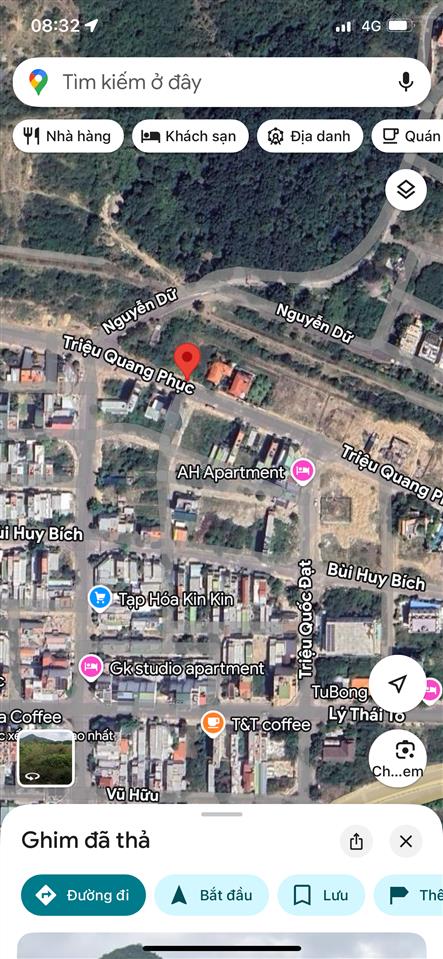 Bán đất đường triệu quang phục, vĩnh hoà, nha trang. dt 310m2. ngang 15,5m sổ hồng.  0931 183 ***