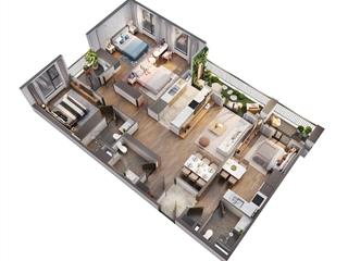 Cần bán nhanh căn hộ 142m2 giá chỉ 7.950 tỷ  ban công đông nam  chung cư wisteria