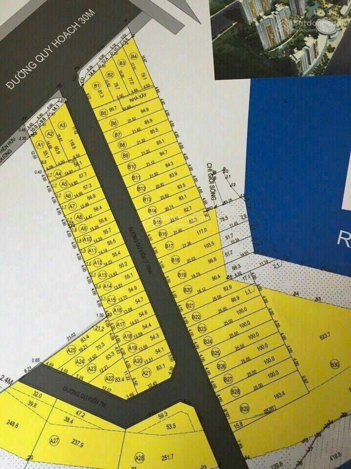 Đất 4,4m*21,5m kdl sinh thái đường cầu đình vuông vức cách ngã 3 long phước 200