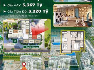 Bán căn hộ 1 phòng ngủ cộng lumiere boulevar giá sốc 3,137 tỷ all in