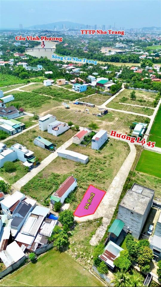 Lô đất thổ cư 2 mặt tiền vĩnh phương nha trang khánh hoà