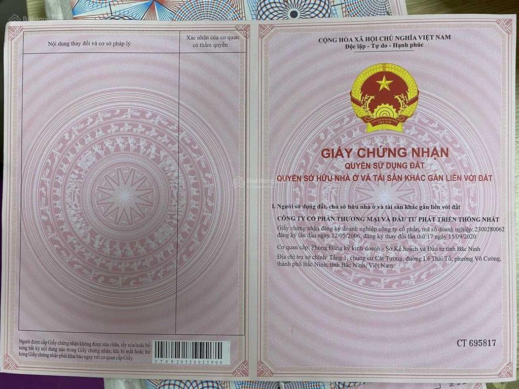 Nhà ở xã hội chung cư cát tường yên phong 02 phòng ngủ hỗ trợ hồ sơ mua nhàvay 4,8%/năm full đồ