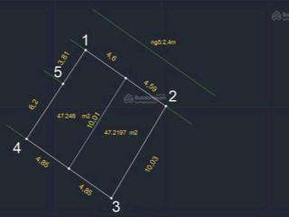 Mở bán 2 lô liền kề ngõ 77 phạm hải, đông lãm, đa phúc 47m2/lô. ngang 4,6m nở hậu. giá chỉ 1,3x tỷ