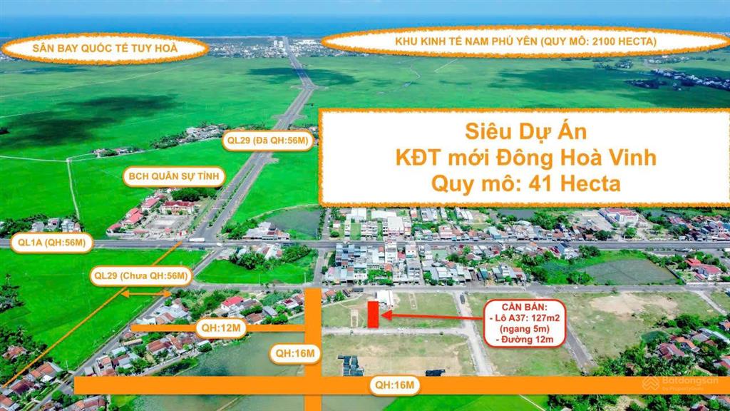Để lại lô đất trúng đấu giá kdc hoà vinh, đường 12m, ra biển 5 phút, trung tâm đông hoà, giá tốt.