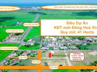 Để lại lô đất trúng đấu giá kdc hoà vinh, đường 12m, ra biển 5 phút, trung tâm đông hoà, giá tốt.