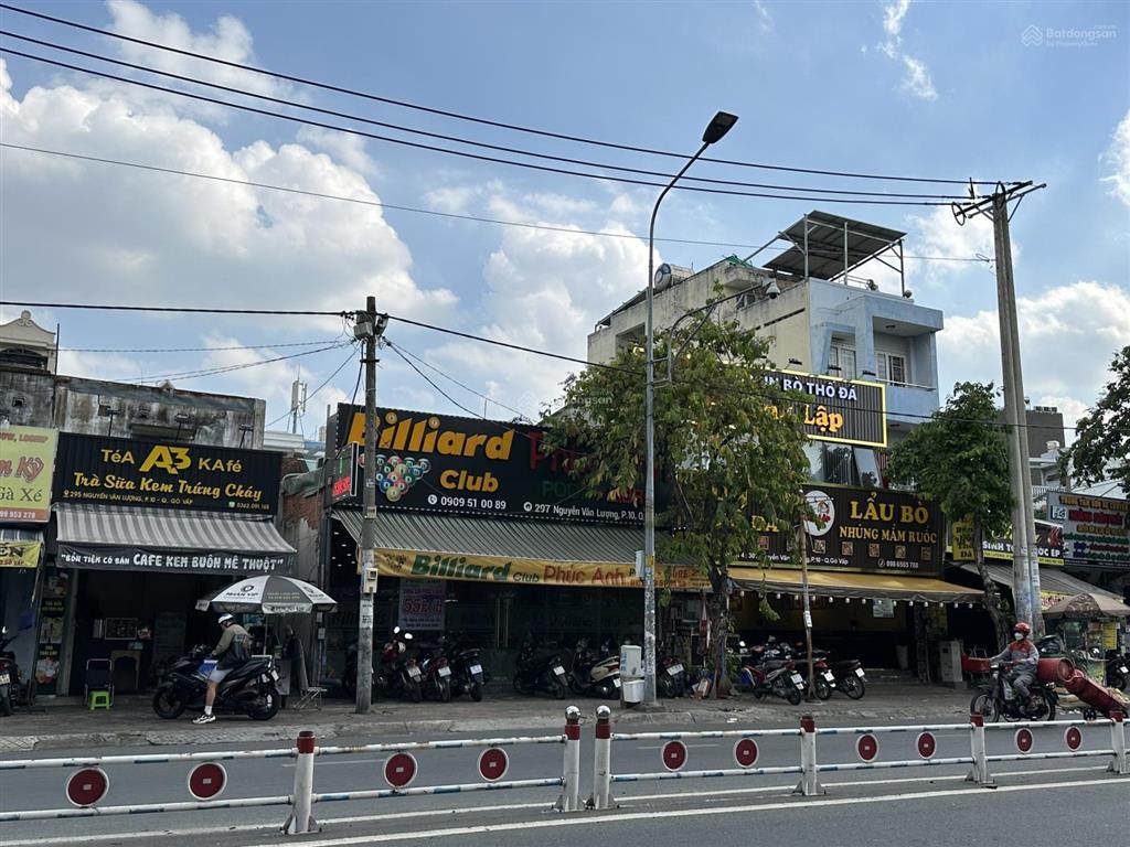 Mt nguyễn văn lượng, p.10, gv. dt 8m x 37m cn 300m2 nhà c4, tiện xây mới, giá 52tỷ tl