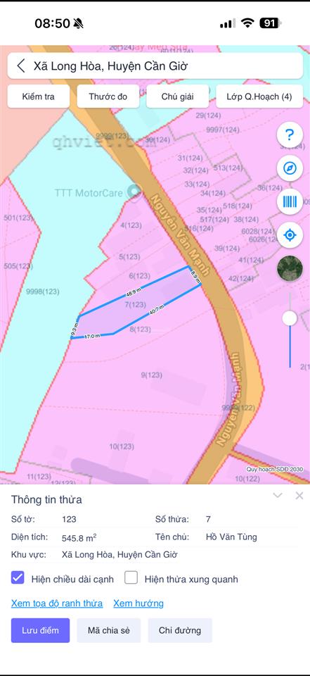 Bán đất xã cần giờ mặt tiền đường chính mặt tiền đường chính nguyễn văn mạnh, cần giờ