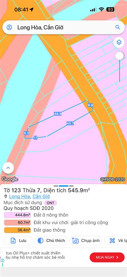Bán đất xã cần giờ mặt tiền đường chính mặt tiền đường chính nguyễn văn mạnh, cần giờ