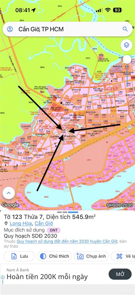 Bán đất xã cần giờ mặt tiền đường chính mặt tiền đường chính nguyễn văn mạnh, cần giờ