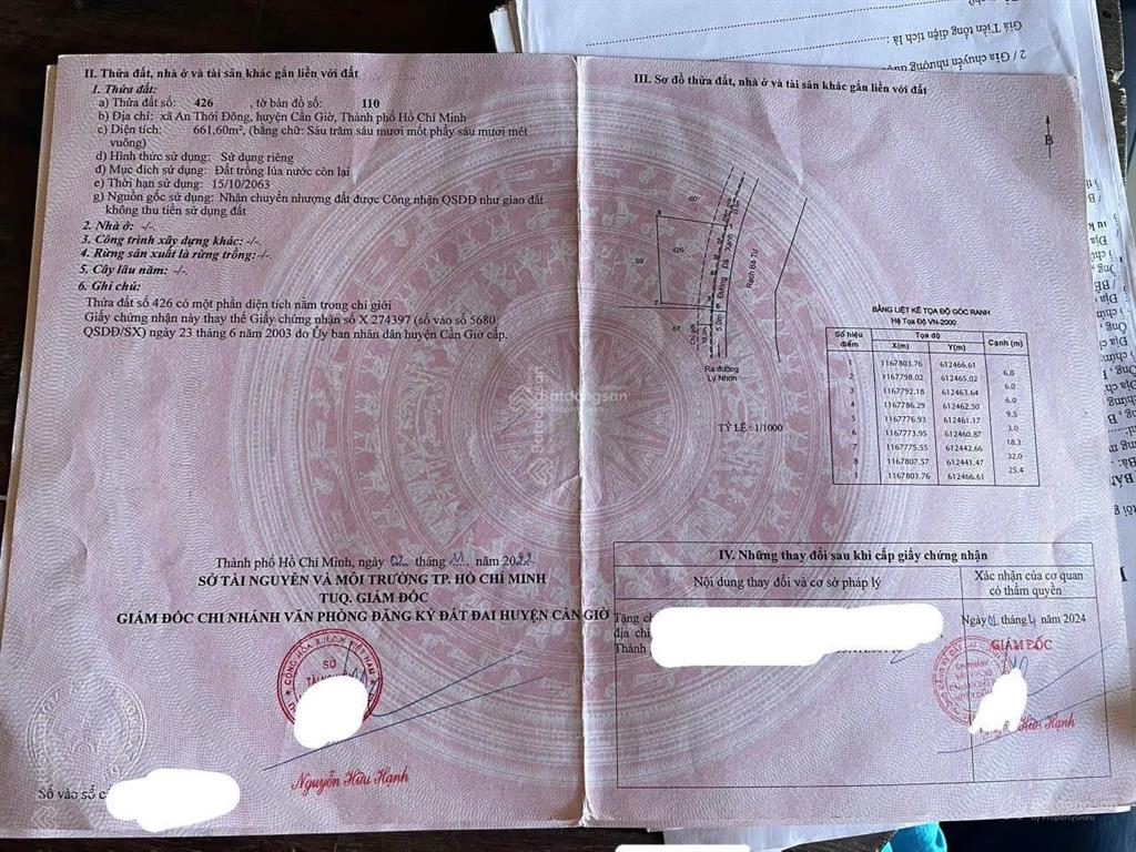 Bán đất mặt đường xe hơi xã an thới đông, mt đường ôtô 5 met thích hợp làm nhà vườn nghỉ dưỡng