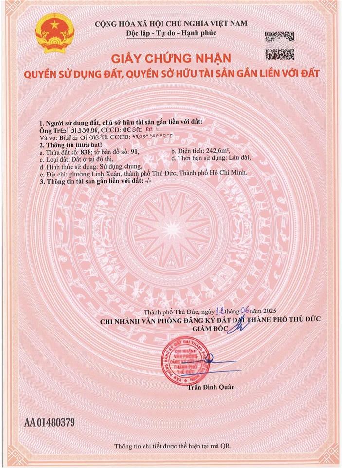 Bán đất 2mặt tiền đường 8linh xuânthủ đức.dt243m2,thổ cư 100%.giá 15tỷ