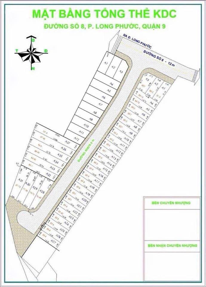 Bán đất khu dân cư tín hưng  chợ long phước 2,69 tỷ/51m2