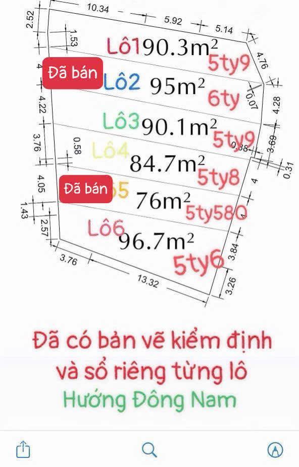 Bán 6 nền fo  ngay chợ tăng nhơn phú a