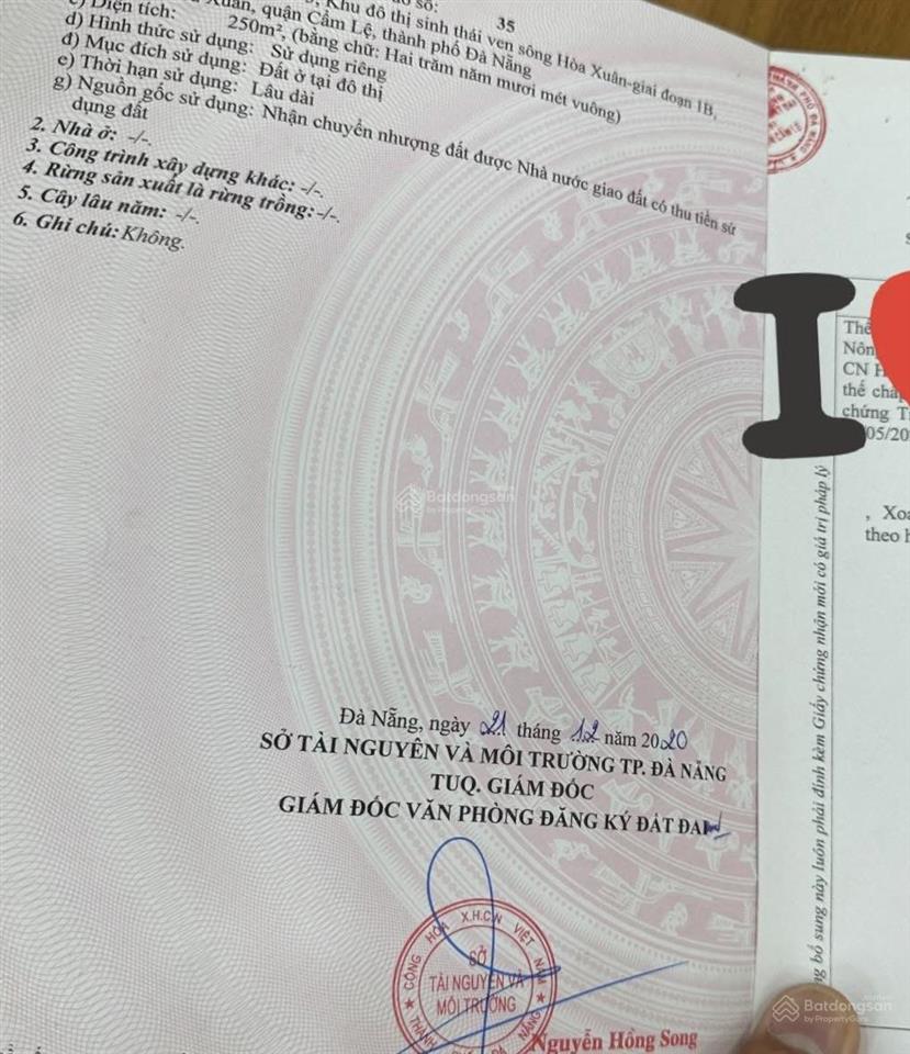 Góc bt 594m2 đường nguyễn đình thi x lê hồng sơn  khu đảo vip hoà xuân