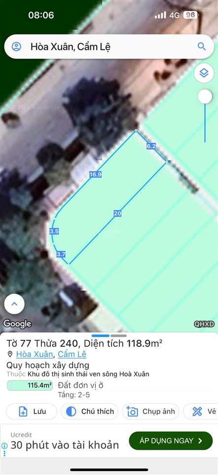 Góc ngã tư 219m2 nguyễn hiến lê x mạc đăng dung  ngay trục tmdv làn đôi chợ đêm