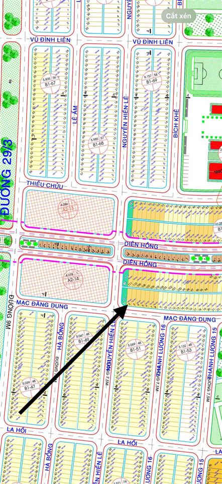 Góc ngã tư 219m2 nguyễn hiến lê x mạc đăng dung  ngay trục tmdv làn đôi chợ đêm
